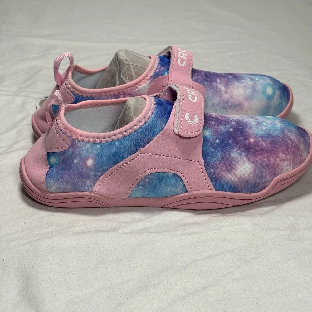 Crova Kids Water Shoes US 5 EU 32 Pink Galaxy‎ Slip On Swim Beach Light